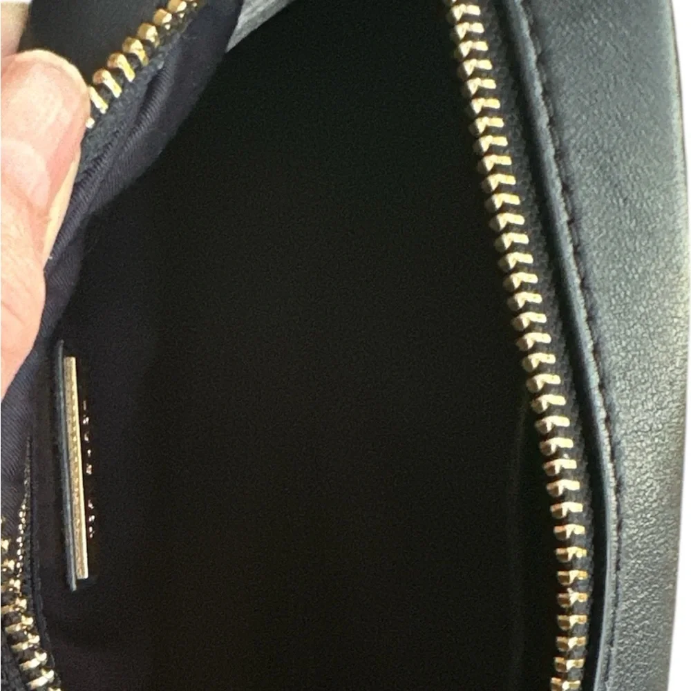 Tory Burch Floral Camera Crossbody Bag Black Nylon Leather Trim - Picture 10 of 12